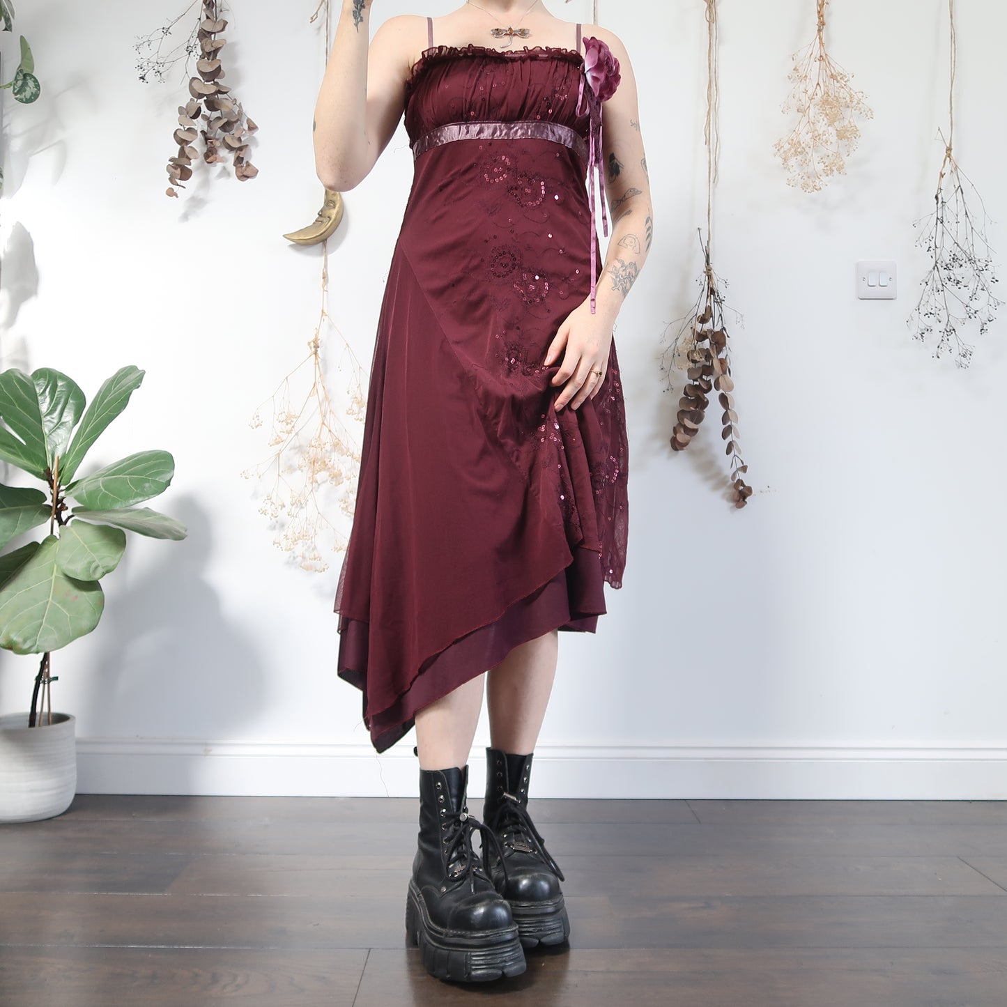 Purple mesh dress - size S/M