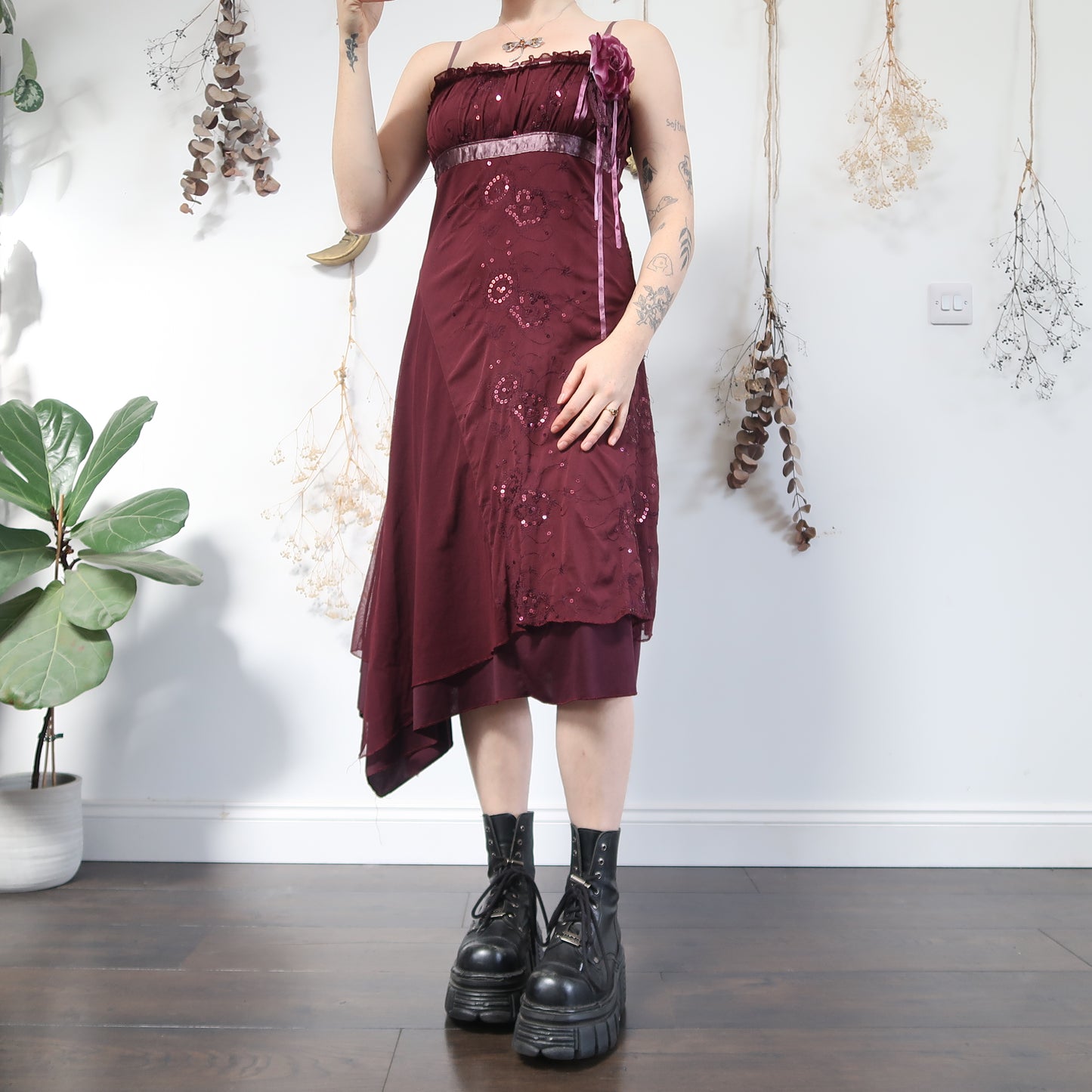 Purple mesh dress - size S/M