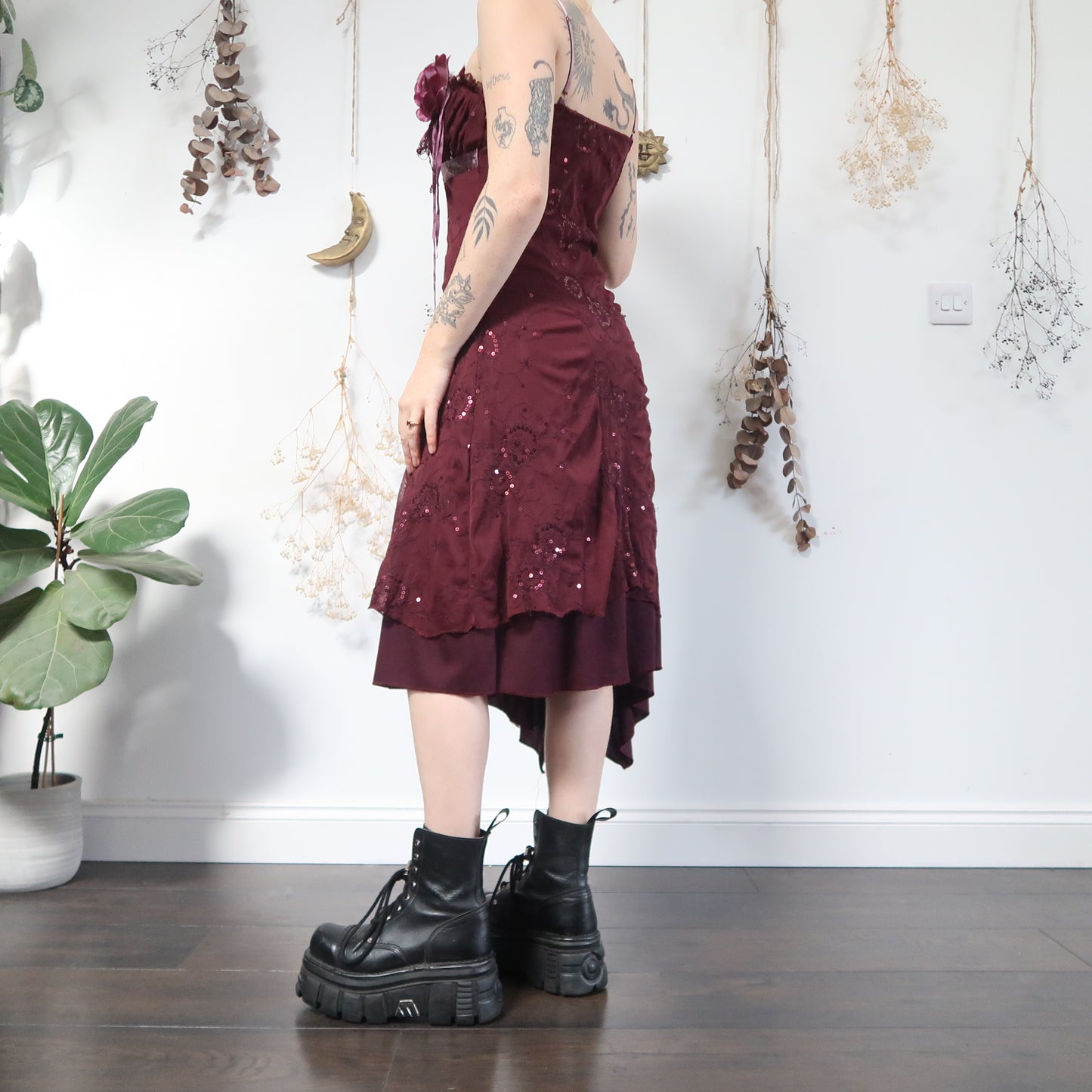 Purple mesh dress - size S/M