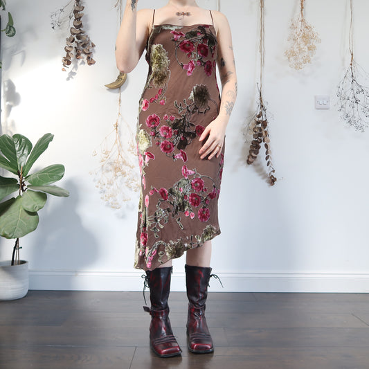 Velvet devore dress - size S/M