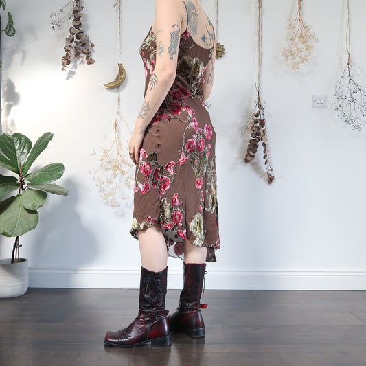 Velvet devore dress - size S/M
