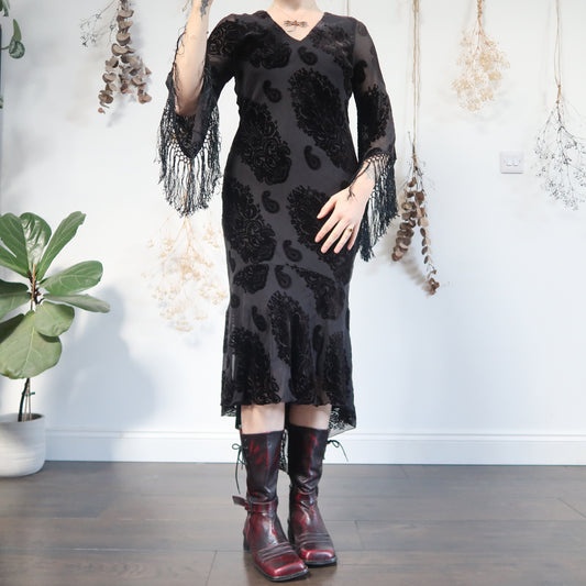 Black velvet dress - size M