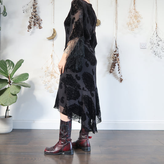 Black velvet dress - size M