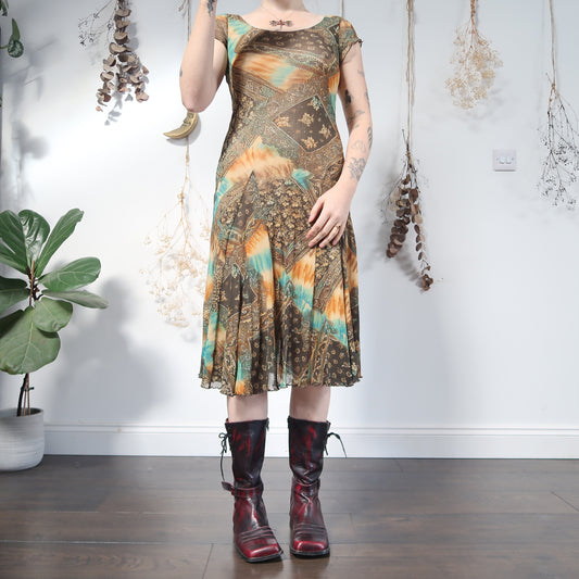 Mesh midi dress - size M