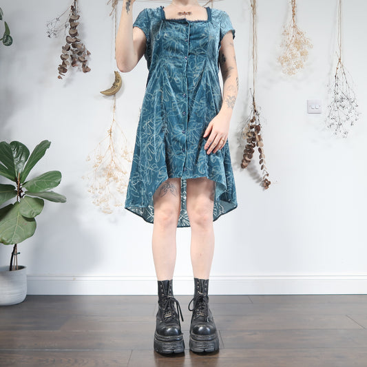 Blue velvet dress - size L