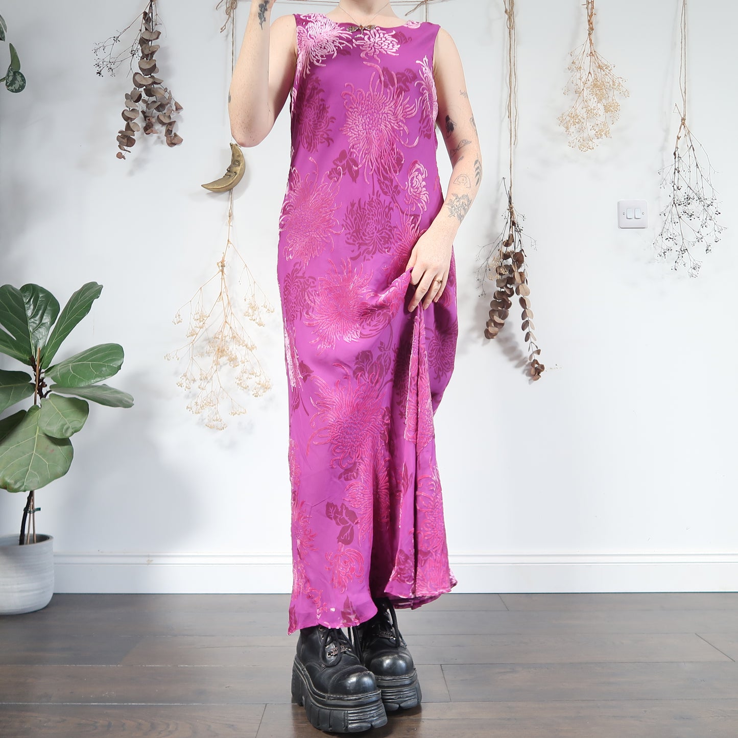 Fushcia dress - size L