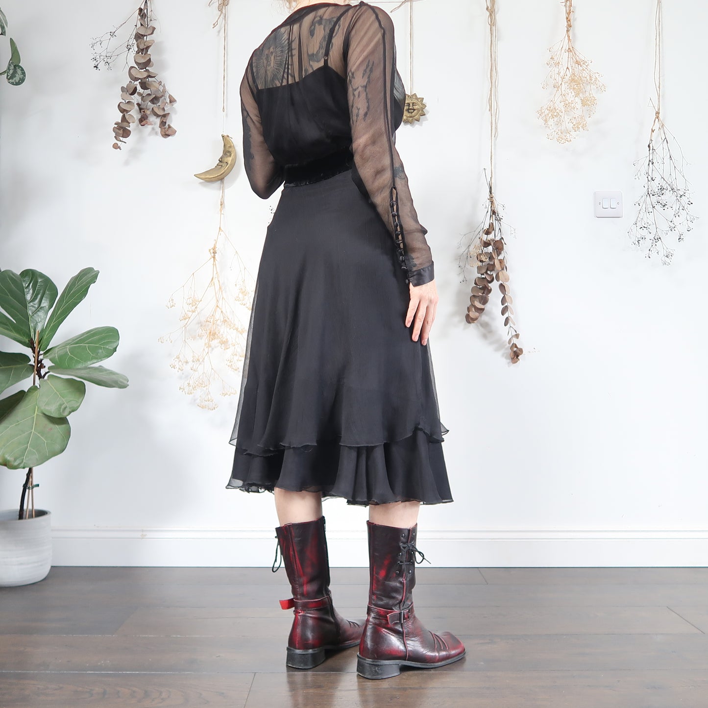 Black long sleeve dress - size S/M