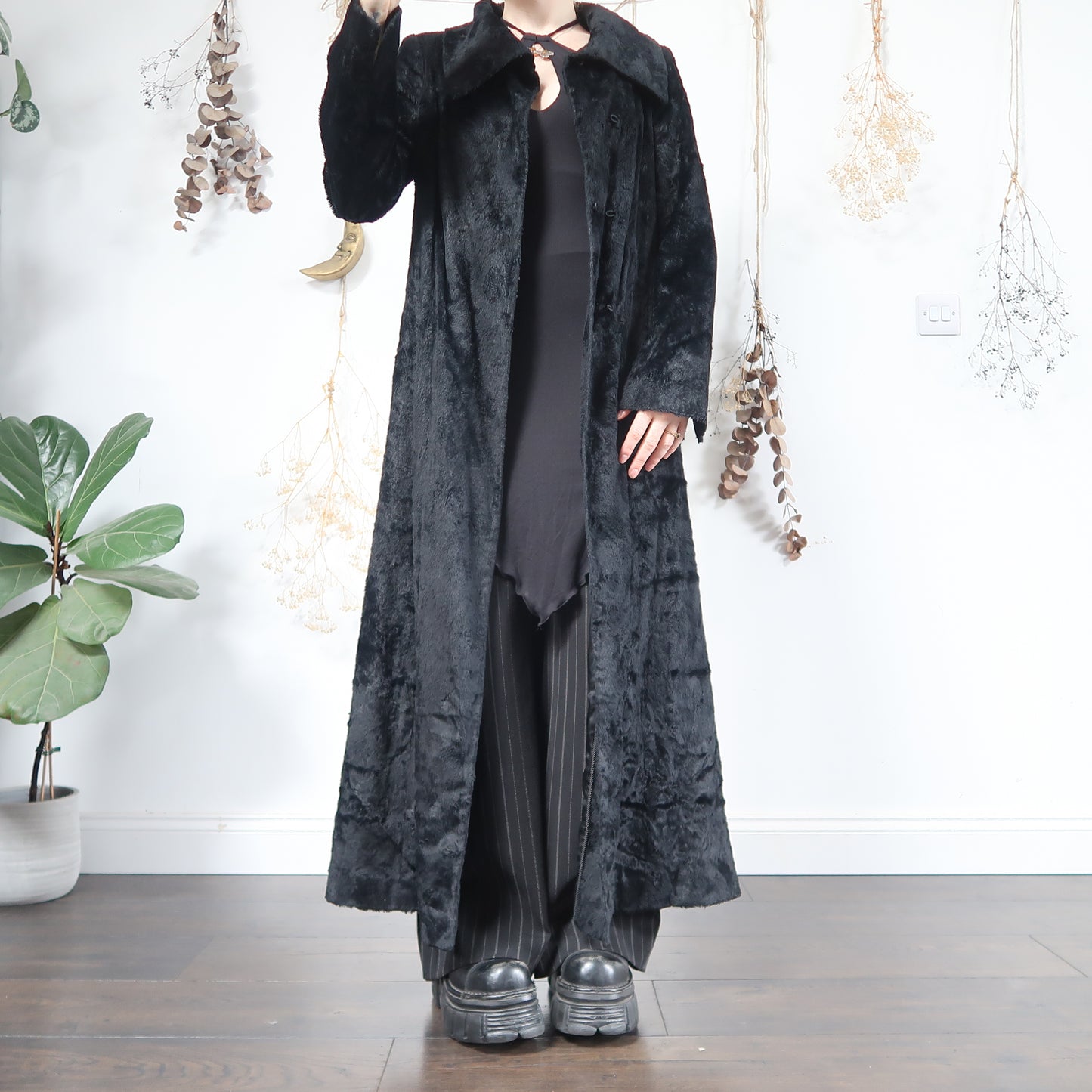 Black long coat- size M