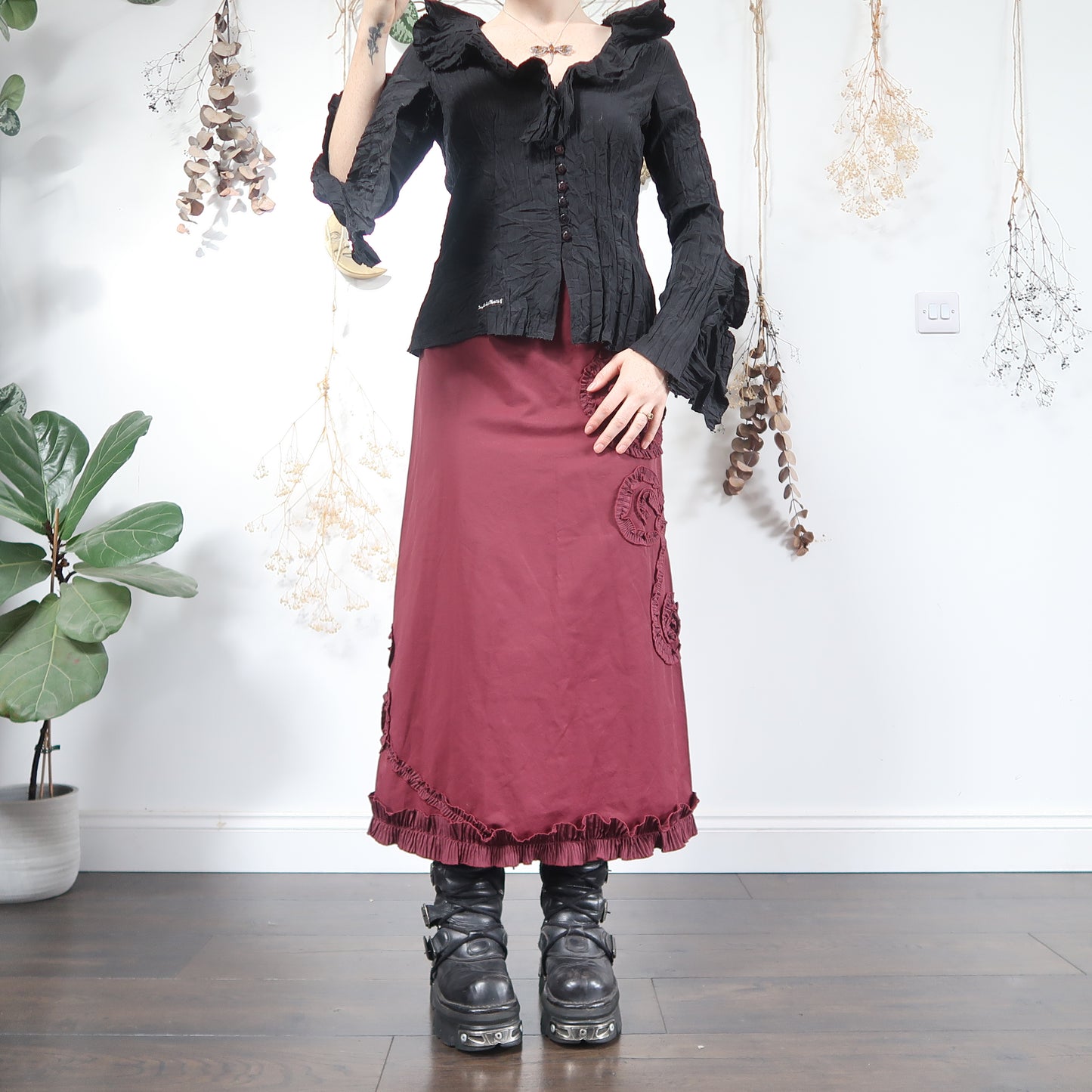 Burgundy skirt - size S