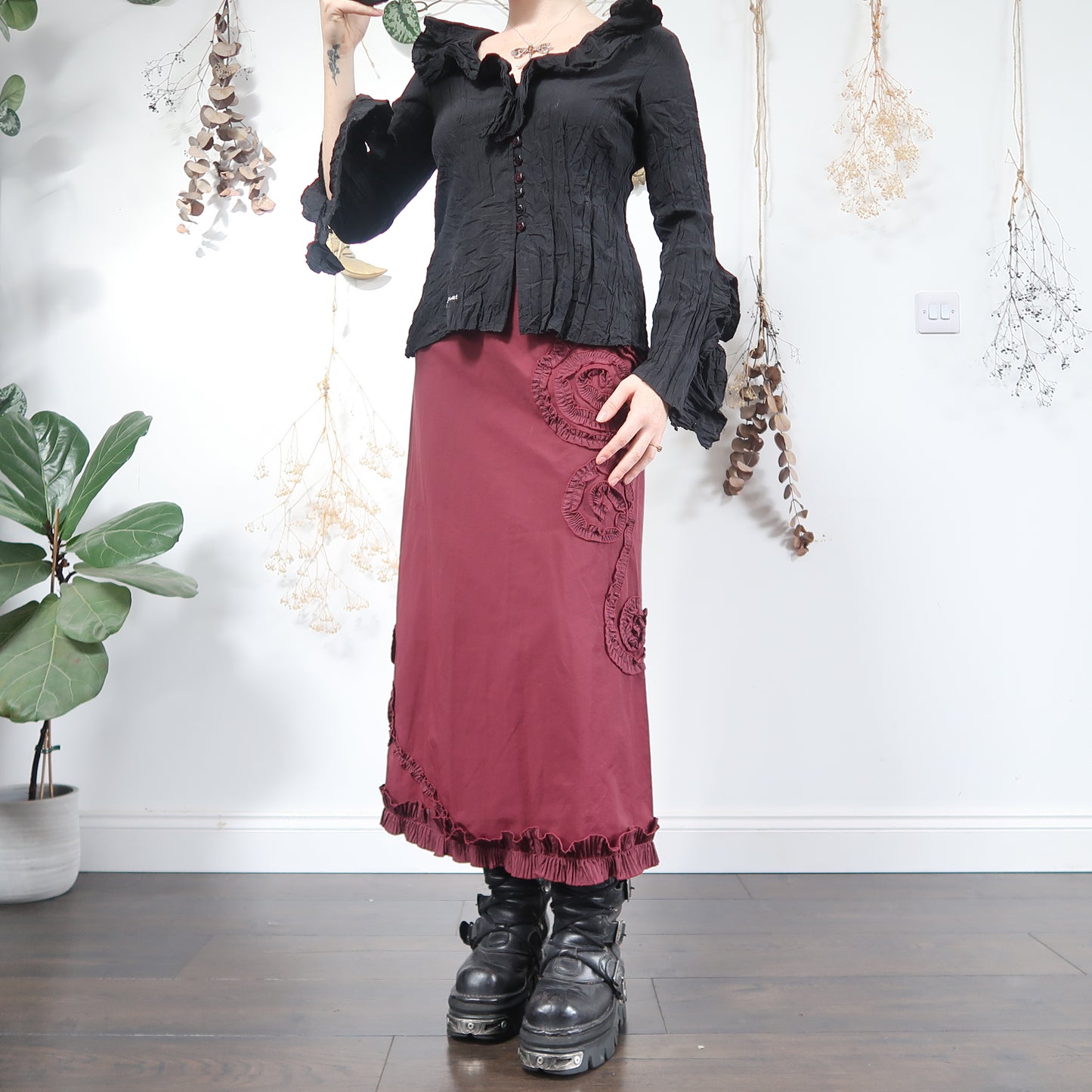 Burgundy skirt - size S