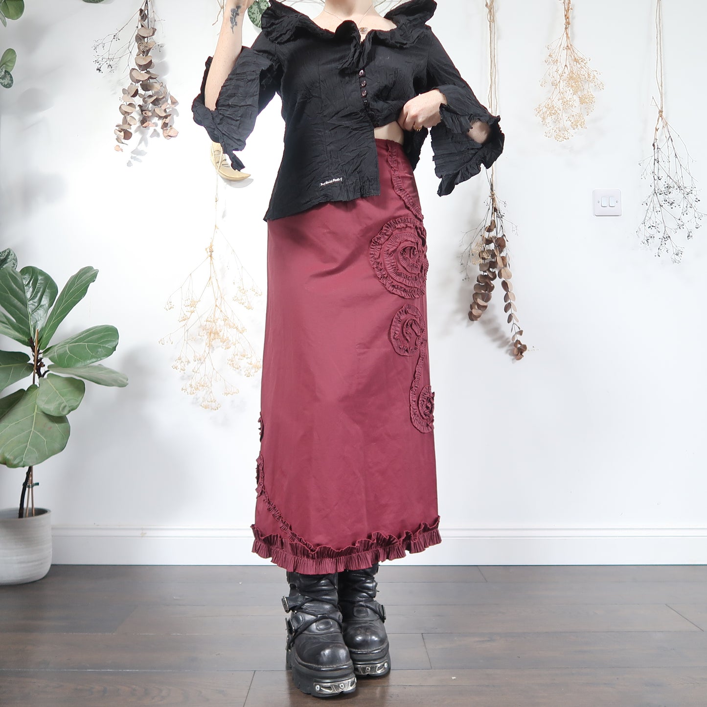 Burgundy skirt - size S