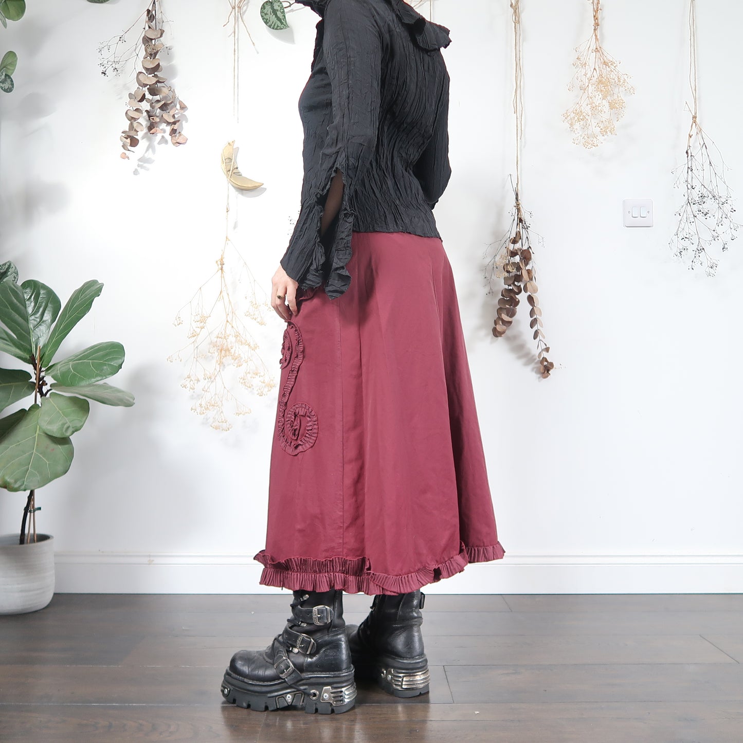 Burgundy skirt - size S