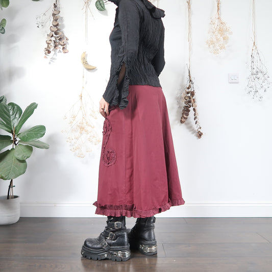 Burgundy skirt - size S