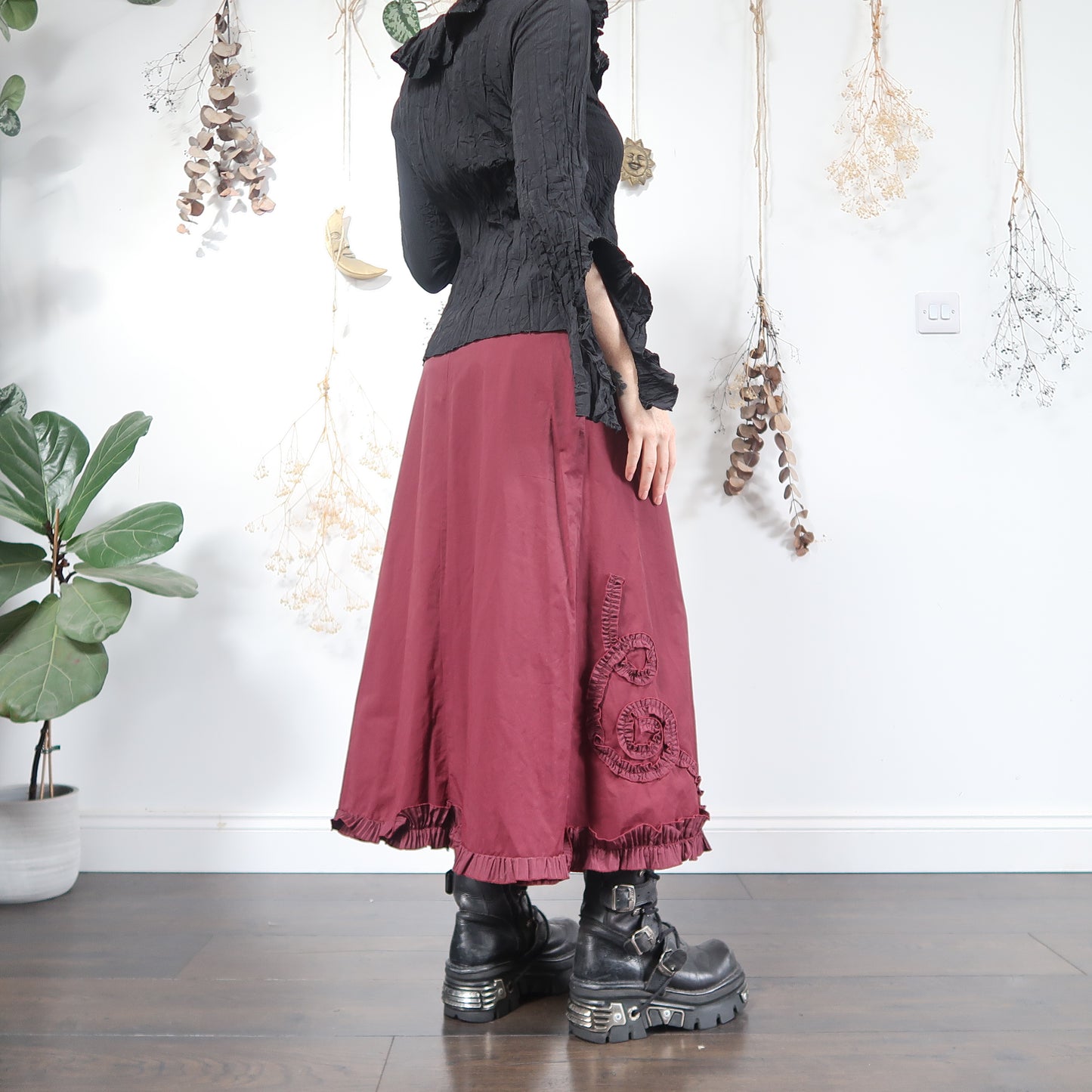 Burgundy skirt - size S