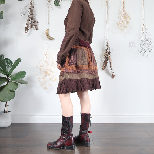 Patchwork midi skirt - size M