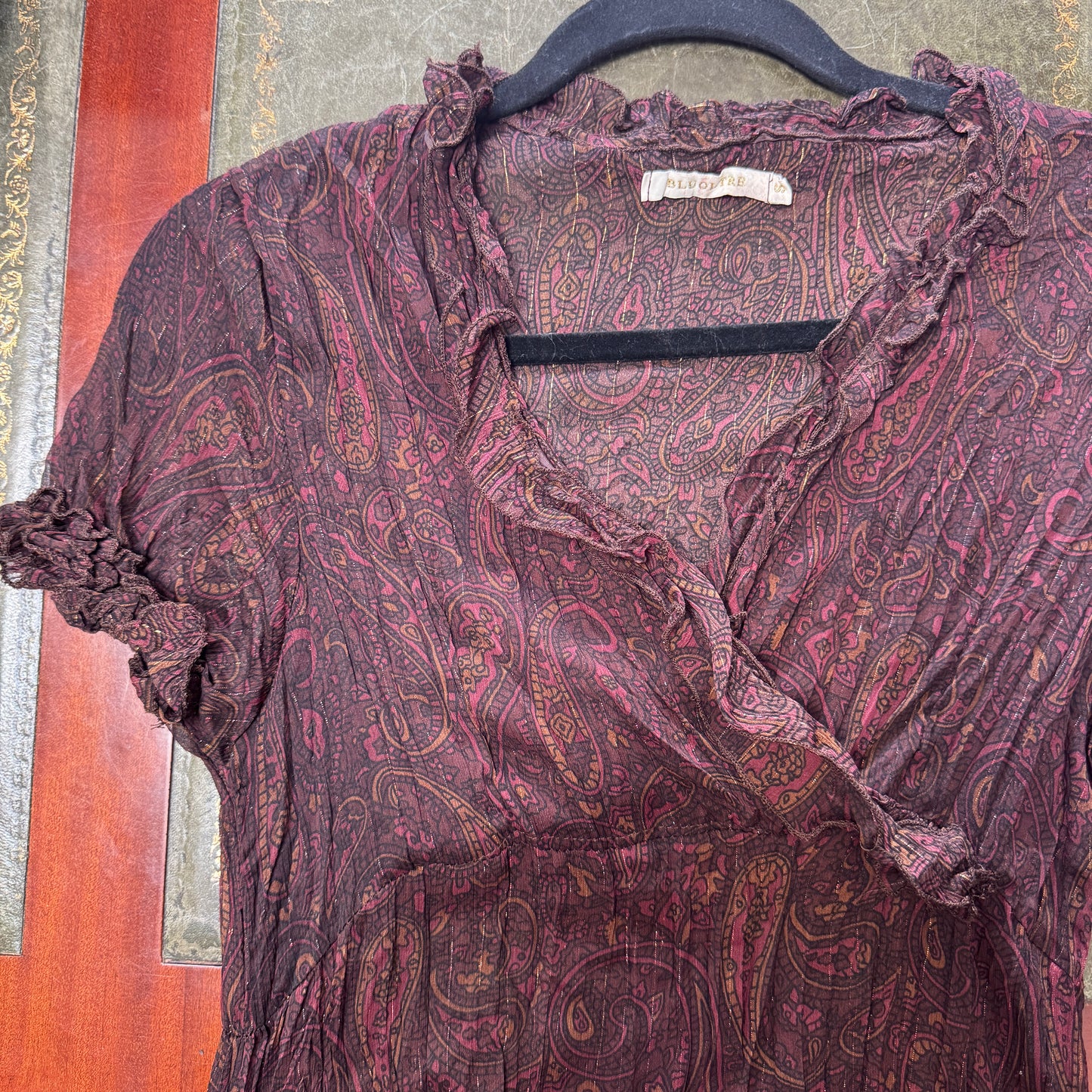 Sheer paisley dress - size M