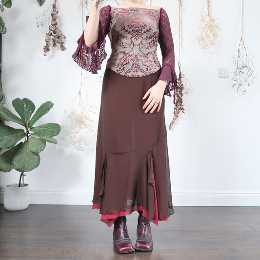 Flowy maxi skirt - size M