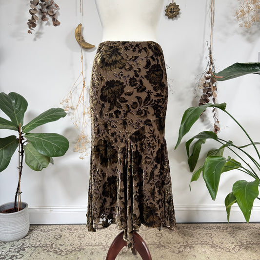 Velvet embossed skirt - size M