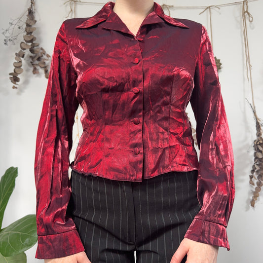 Red iridescent shirt - size M