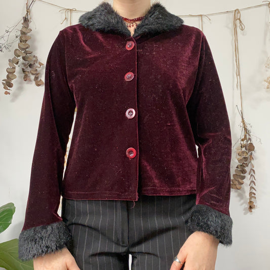 Velvet cardigan top - size M/L