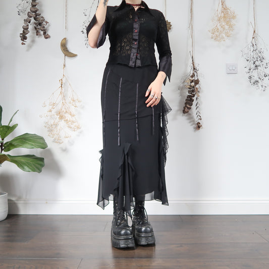 Black mesh skirt - size M