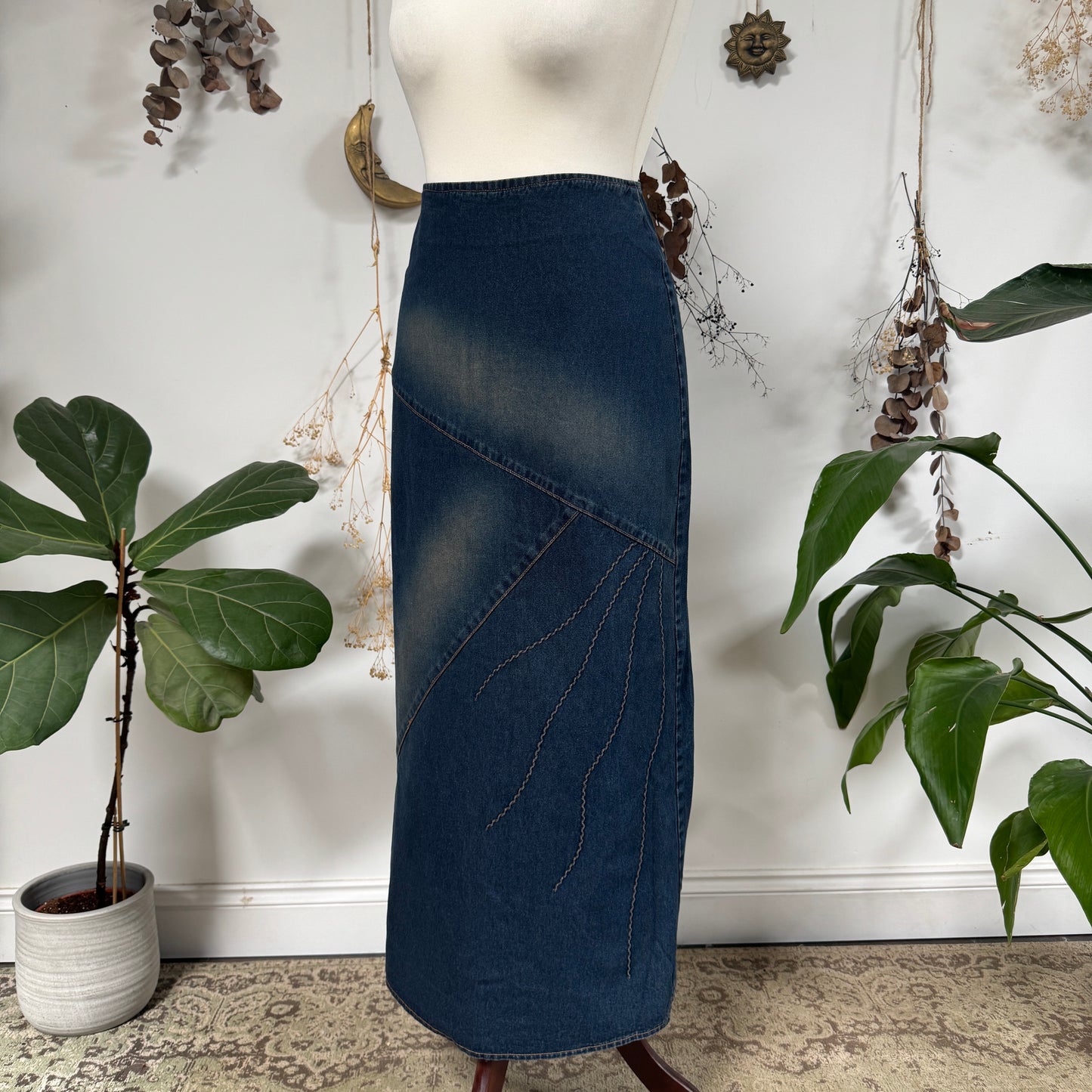 Denim maxi skirt - size S