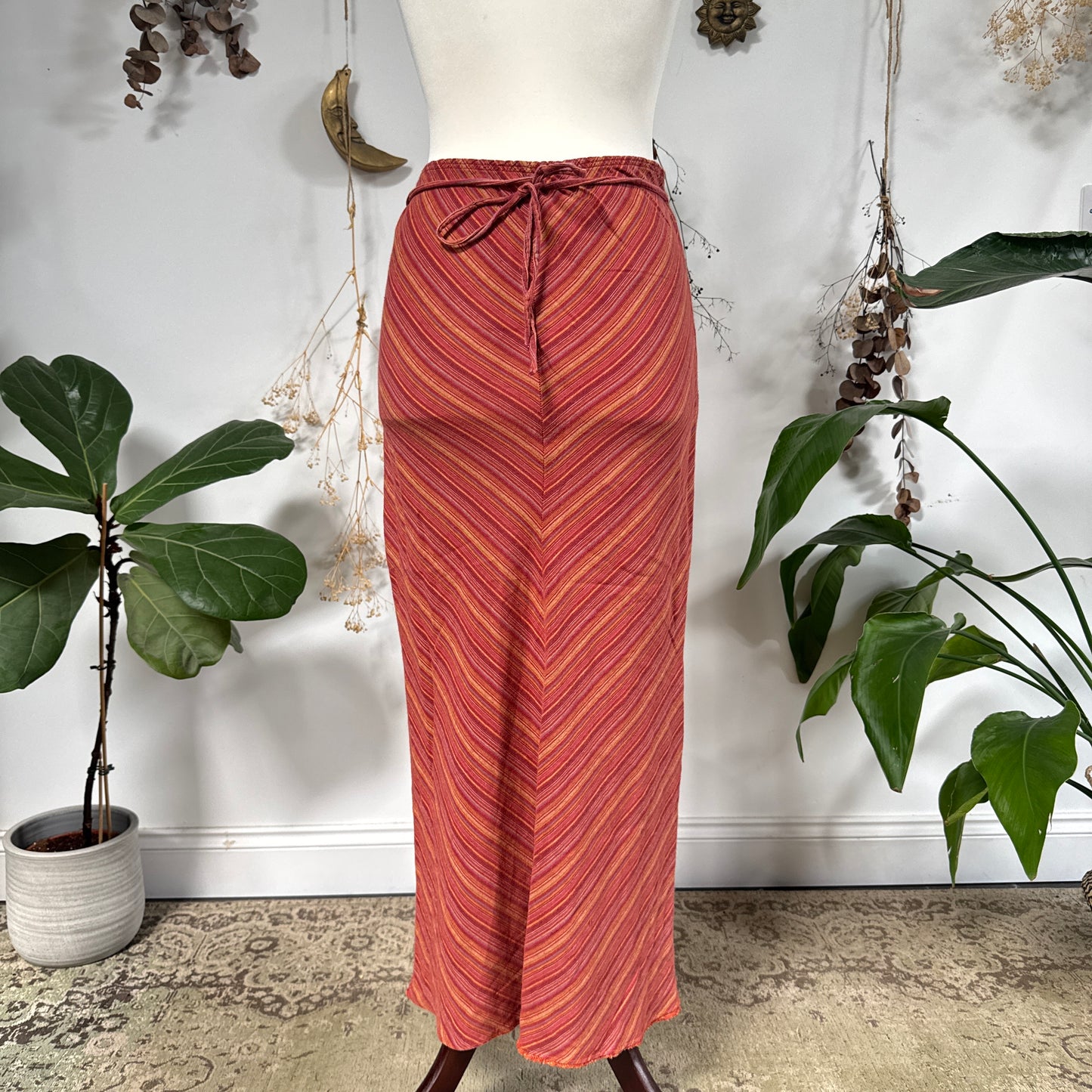 Striped linen skirt - size M