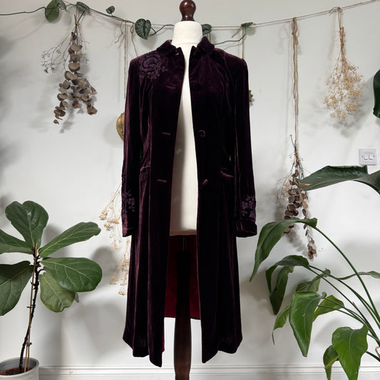 Purple velvet jacket - size M