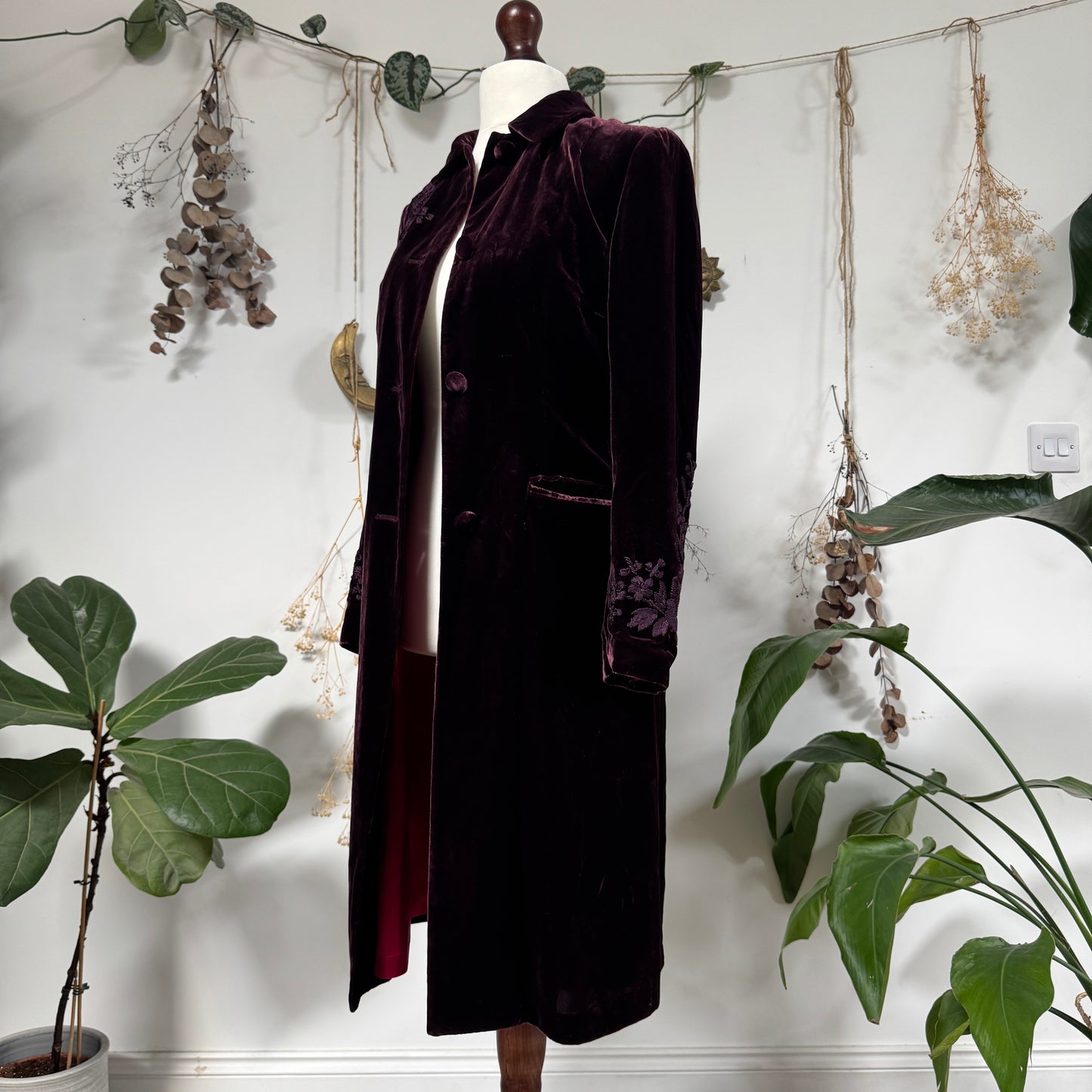 Purple velvet jacket - size M