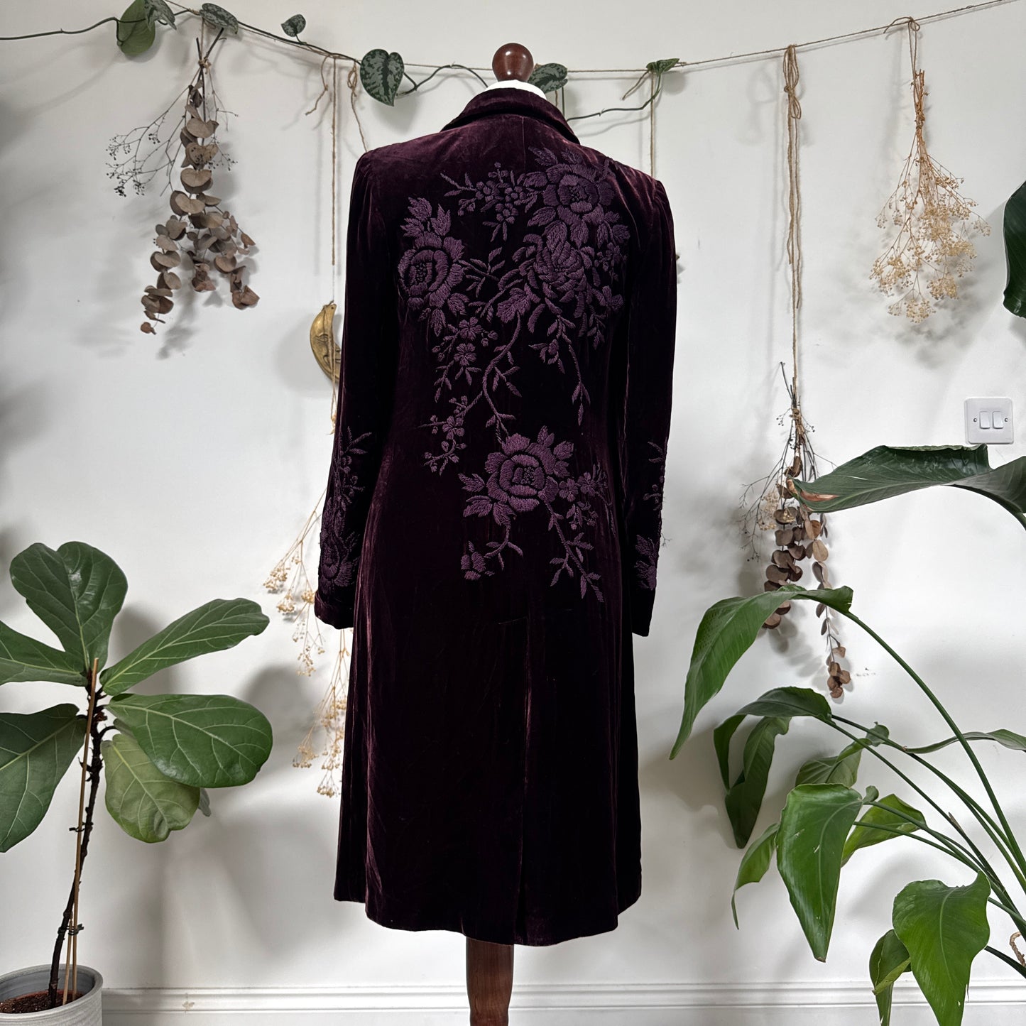 Purple velvet jacket - size M