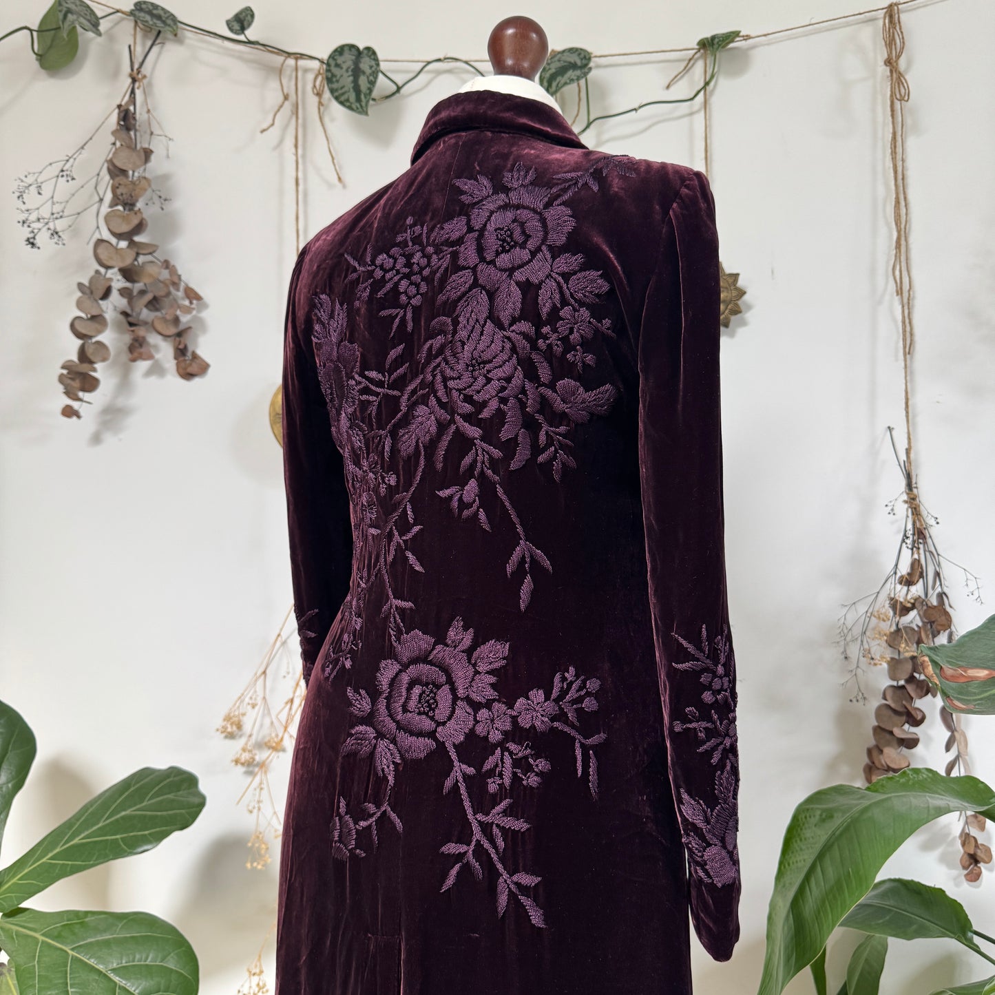 Purple velvet jacket - size M