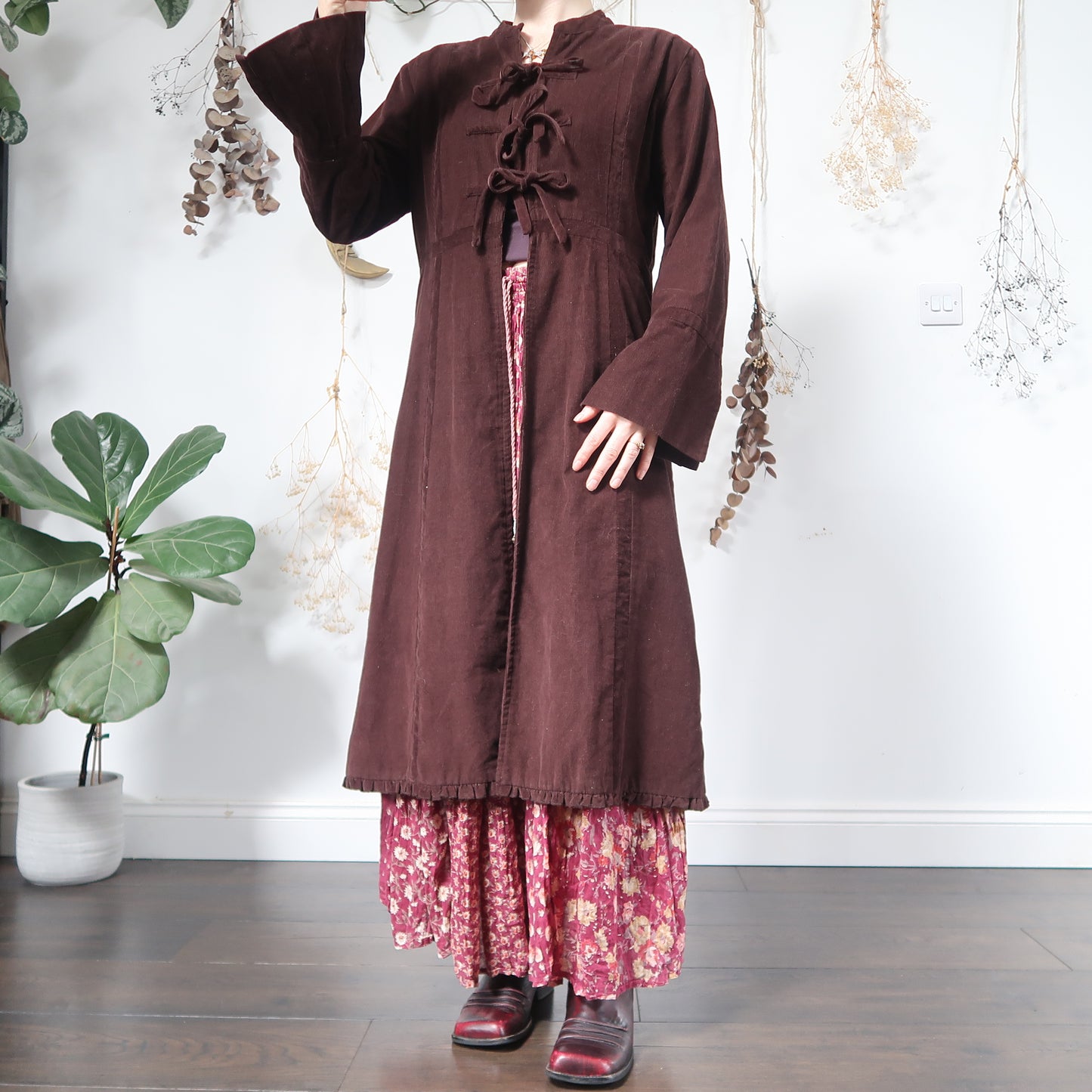 Brown cord jacket - size L