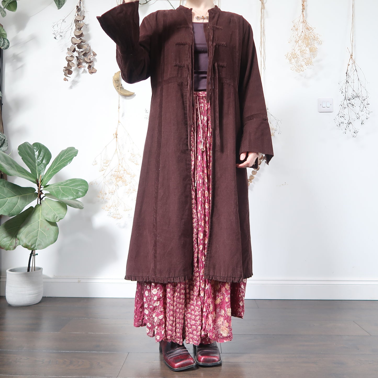 Brown cord jacket - size L