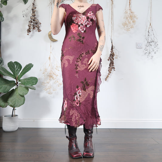 Purple floral dress - size M