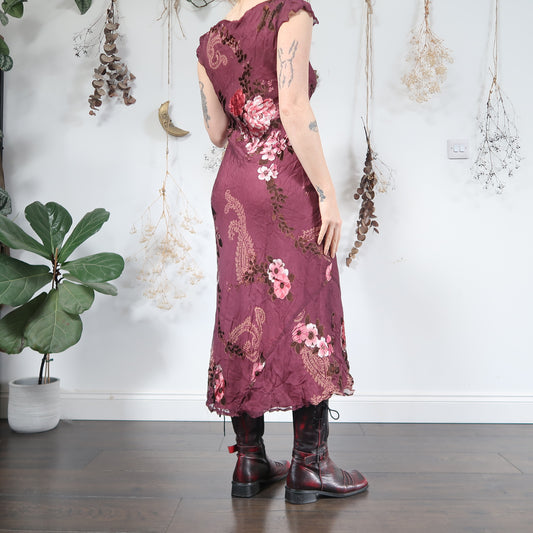 Purple floral dress - size M