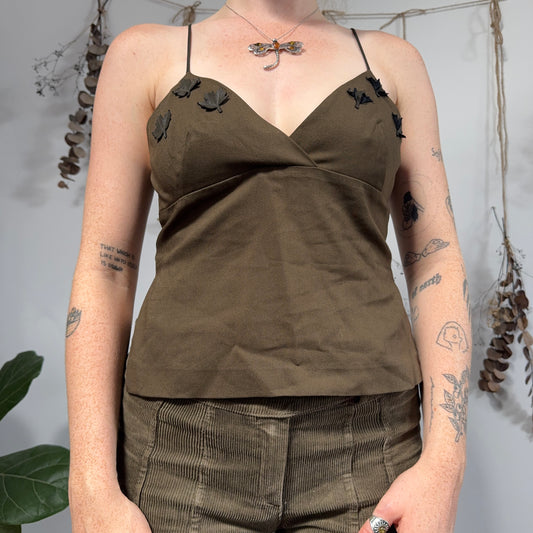 Khaki cami - size M