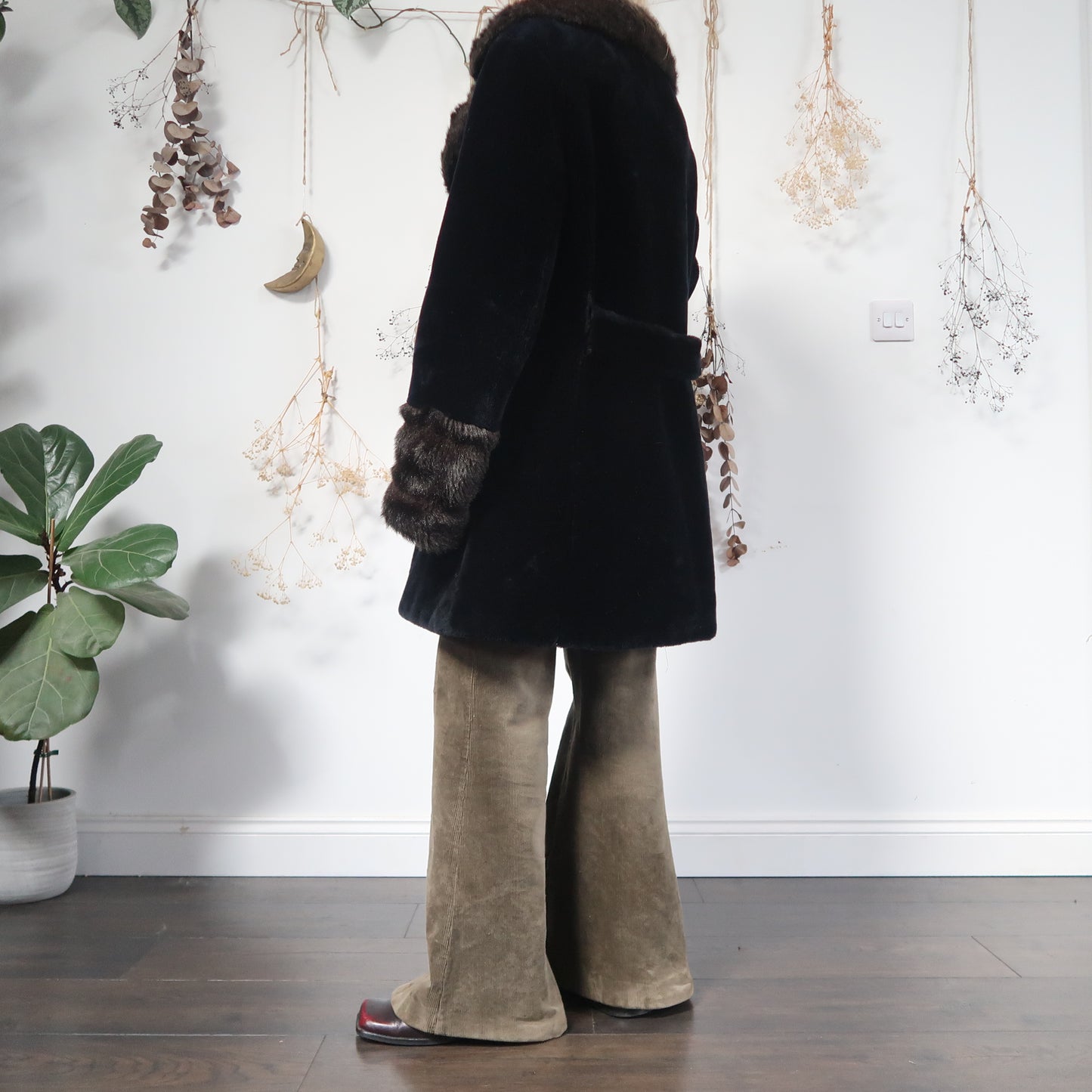 Faux fur coat - size XL