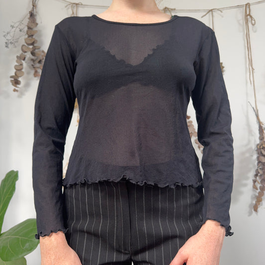 Black mesh top - size M/L