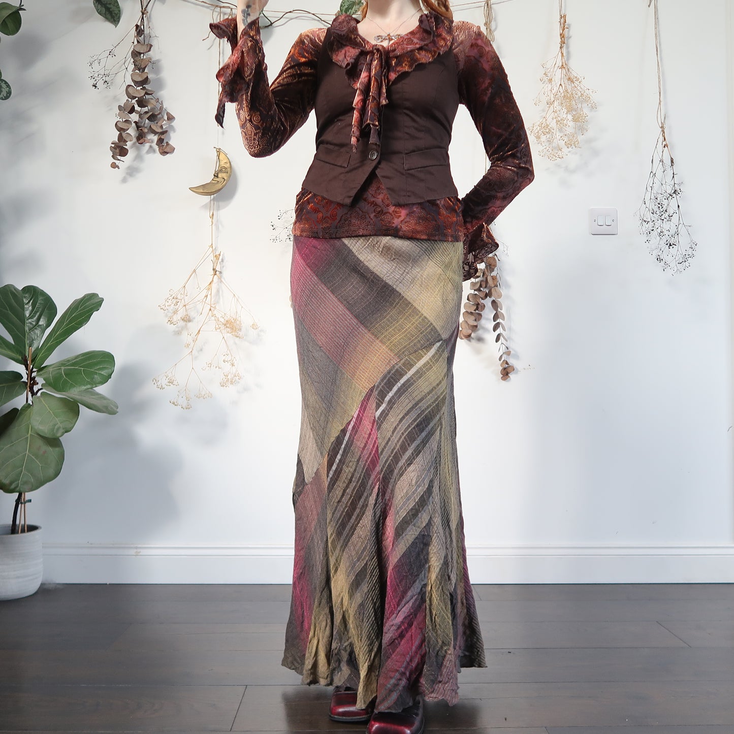 Plaid skirt - size L