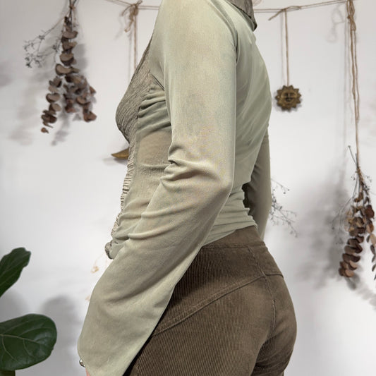 Sage green blouse - size M