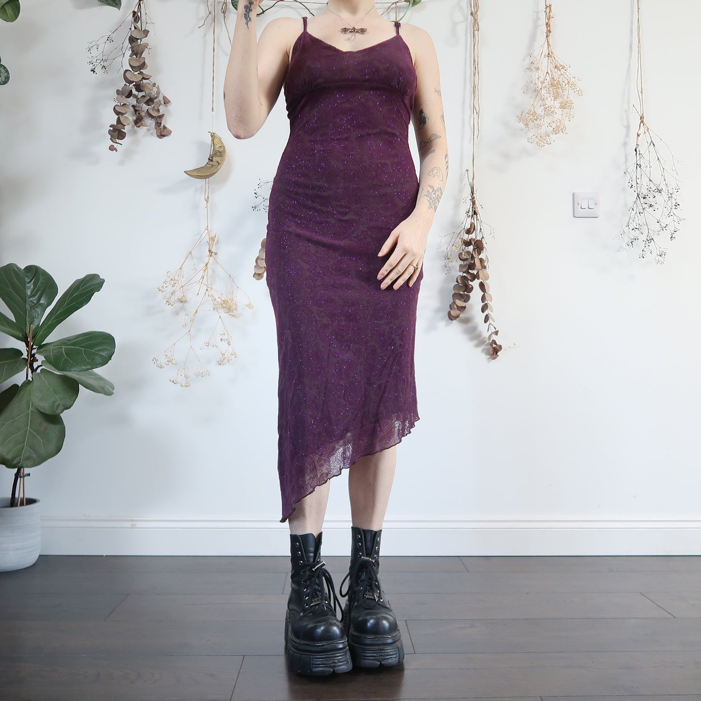 Purple mesh dress - size S/M