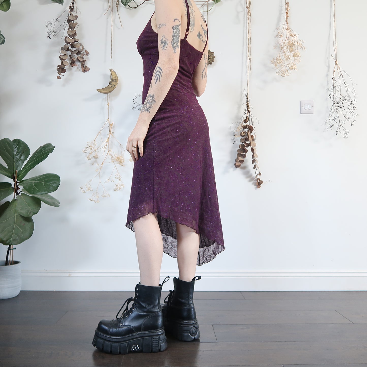 Purple mesh dress - size S/M