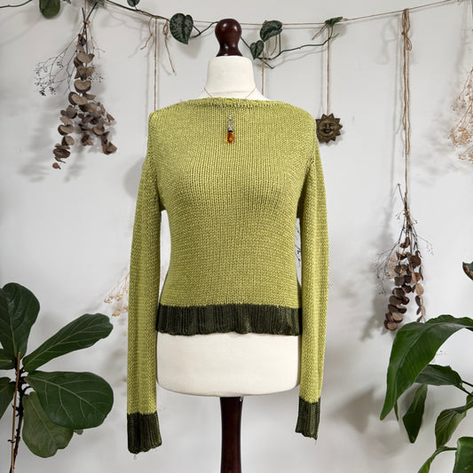 Green knit top - size M