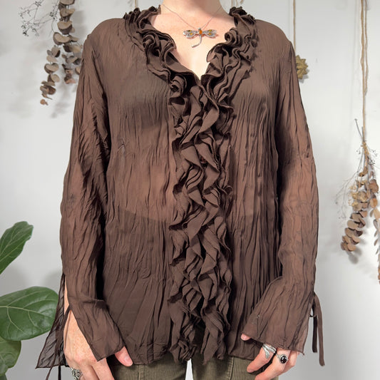 Brown blouse - size XL