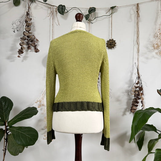Green knit top - size M