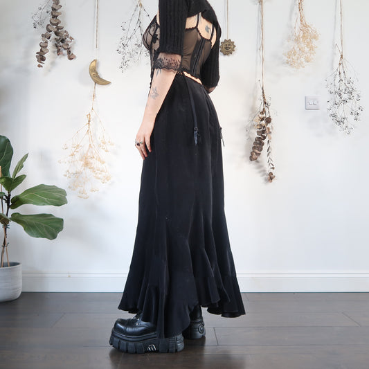 Black cord skirt - size M