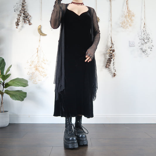 Black mesh cardigan - size M