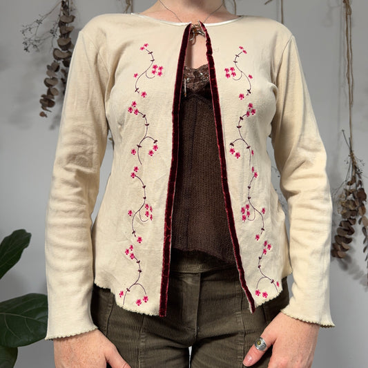Embroidered cardigan - size M