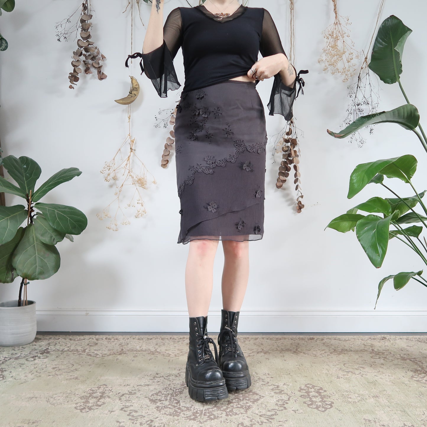 Slate midi skirt - size XS/S