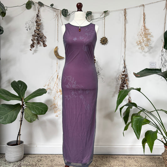 Purple mesh dress - size M